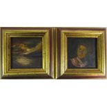 2 Wilhelmina M Somers oil on copper miniatures both signed and dated 1978 14 cm x 14 cm