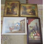 Various oil paintings