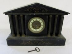 Victorian slate mantle clock (a/f)