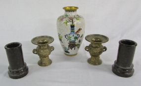 Oriental closoinne vase H 26 cm,