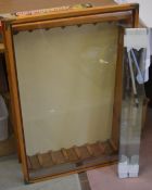 Glass fronted wall display cabinet