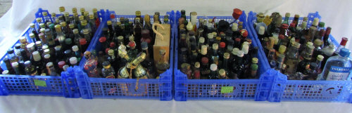 Large collection of alcoholic miniatures inc Port, Vodka,