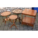 Small dumb waiter and 3 occasional tables