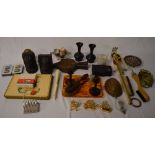 Mixed lot including clothes brushes, dressing table set,