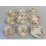 Wileman & Co Foley China part tea service consisting of 6 cups and saucers,