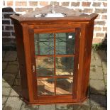 Acorn man mahogany corner cupboard with acorn mark