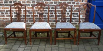 3 Georgian dining chairs in the Hepplewhite style and one near match
