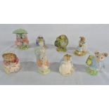 8 Royal Albert Beatrix Potter figures inc Goody & Timmy Tiptoes, Mr Alderman Ptoleny,