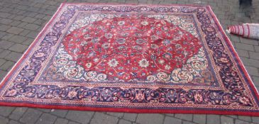 Hand woven Persian Sarouk carpet with a unique all over design