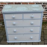 Painted pine Victorian chest of drawers