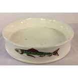 Pearlware char dish 19cm diameter