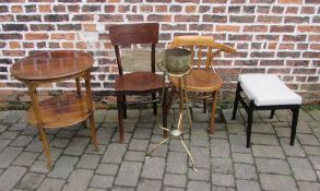 2 chairs, occasional table,