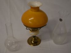 Converted brass lamp,