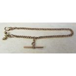 9ct gold Albert watch chain length 25 cm weight 14.