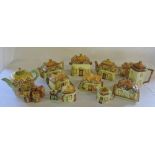 Assorted cottage ware inc teapots and butter dishes