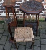 Octagonal occasional table, plant stand,