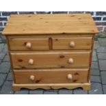 Modern pine chest of drawers