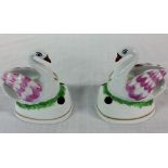 Pair of Staffordshire style pen holders