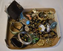 Box of various costume jewellery