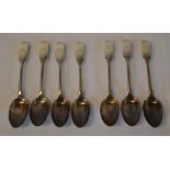 7 silver spoons, approx weight 4.