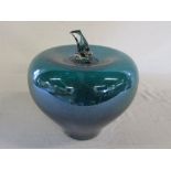 Large glass apple H 23 cm