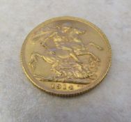 George V 1914 full gold sovereign