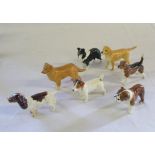 Selection of Beswick dogs inc jack russell, beagle,