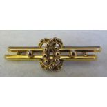 9ct gold brooch length 4 cm weight 2.