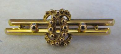 9ct gold brooch length 4 cm weight 2.