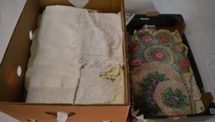 2 boxes of linen/crotchet