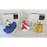 3 Royal Doulton 'Pretty Ladies' - Christmas celebrations,