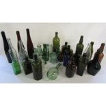 Various glass bottles
