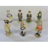 Beswick 'Country Folk' figures - Shepherd Sheepdog, Hiker Badger, Gardener Rabbit,