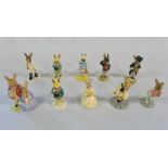 10 Royal Doulton Bunnykins figures - Father, Mother & Victoria, Boy Skater (2), Doctor, Bridesmaid,