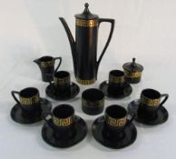 Portmeirion 'Greek Key' pattern coffee set