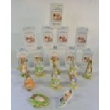 10 Royal Albert Beatrix Potter figures inc Peter ate a raddish, Poorly Peter Rabbit,