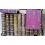 Old books including Chambers encyclopaedia, Longfellow poetical works,