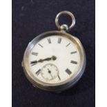 Silver pocket watch, Chester 1896, approx weight 3.