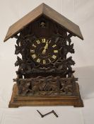 Large Black Forest style cuckoo clock (af) H 54 cm