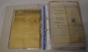 Small binder of various indentures/documents