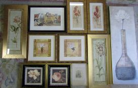 Large quantity of prints inc flowers (photo showing a selection)