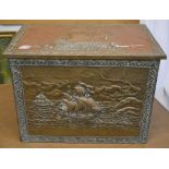 Brass coal box