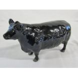 Beswick black bull inscribed 'Approved by the Aberdeen Angus Cattle Society'