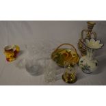 Drinking glasses, anniversary clock,