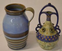 Amphora vase 41 cm & a large Denby jug H 36 cm