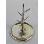 Silver ring stand Chester 1900 maker William Aitken (weighted base) H 9 cm