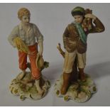 2 Capodimonte male figures