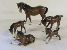 Beswick bay horse with 4 foals