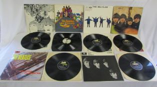 6 Beatles albums all containing 'Factory sample not for sale' stickers - Help, Yellow Submarine,