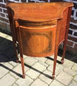 Edwardian bow fronted pot cupboard